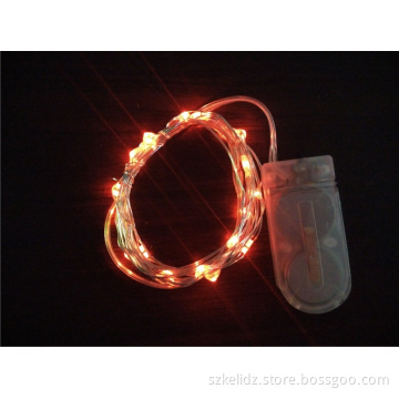 Mini Festival Button Battery Operated Silver Wire String Red Light For Bottle Decoration